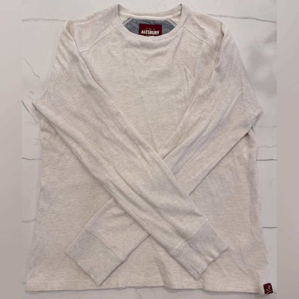Alesbury Mens Beige Thermal Shirt, Size M, Worn Once